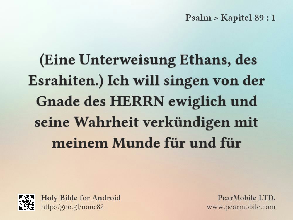 Psalm, Kapitel 89:1